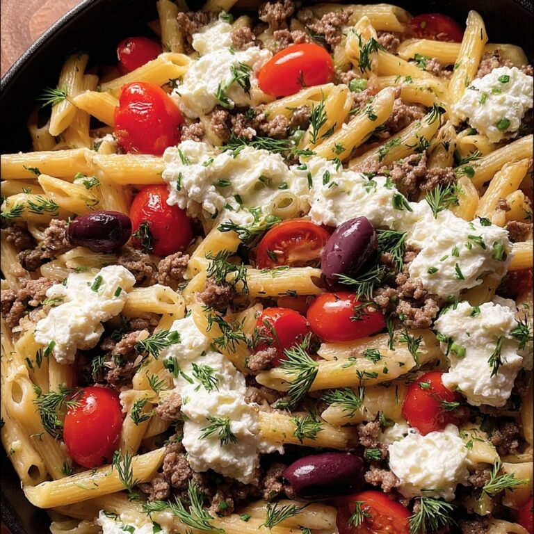 One-Pot Greek Gyro Pasta Bake Recipe