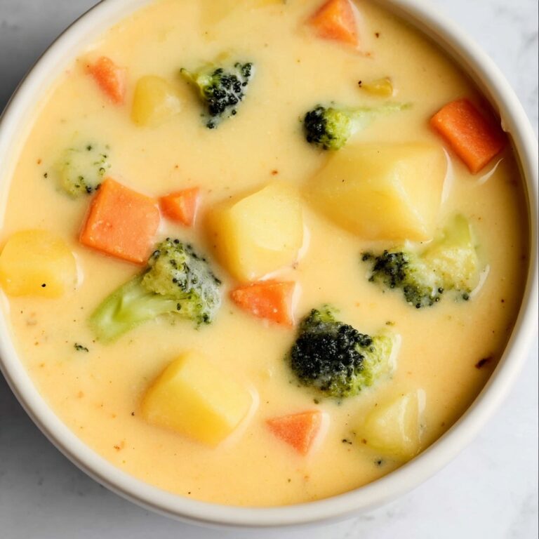Cheesy Vegetable Soup Recipe
