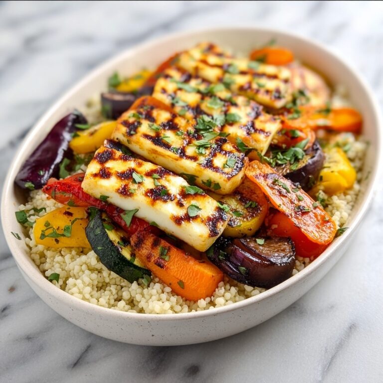 Griddled Vegetables and Halloumi with Couscous Recipe