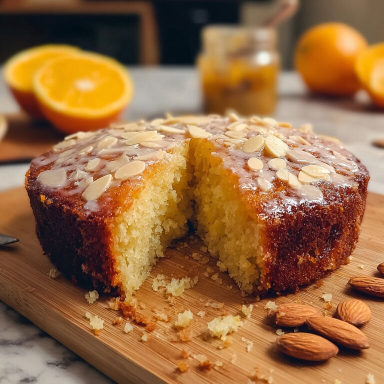 Semolina Cake with Honey, Almonds, and Orange Zest Recipe