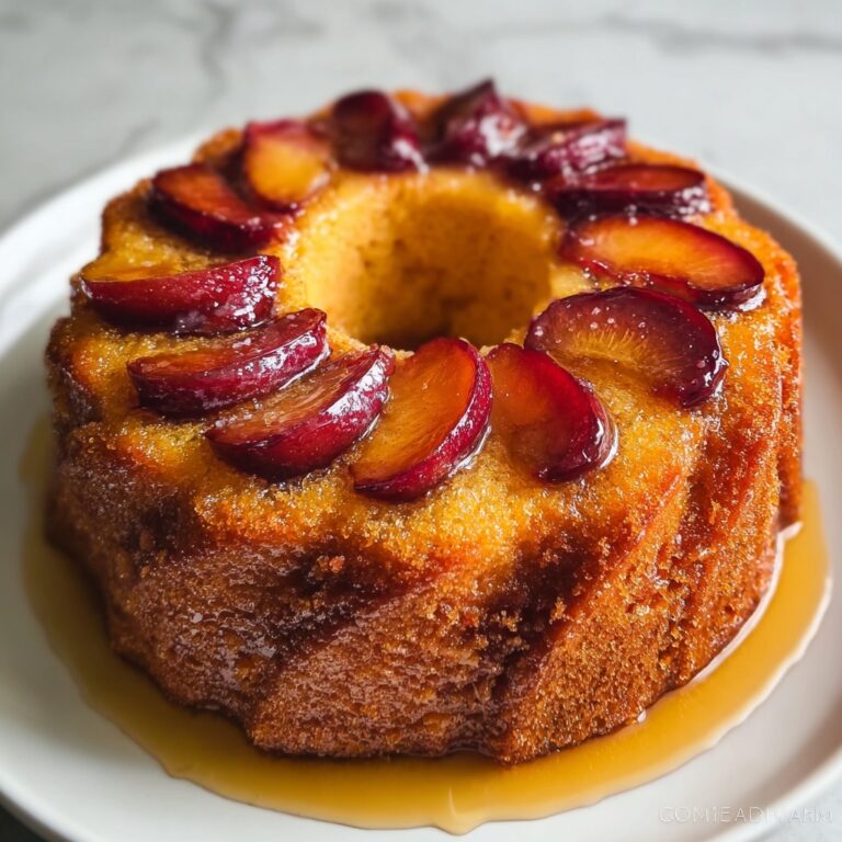 Spiced Plum Custard Cake Recipe