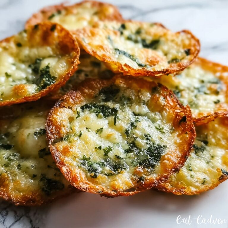 Spinach Dip Cheese Crisps Recipe