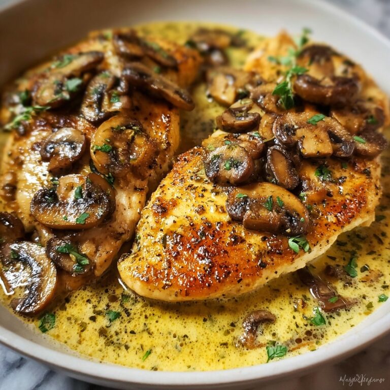 Creamy Garlic Parmesan Mushroom Chicken Recipe