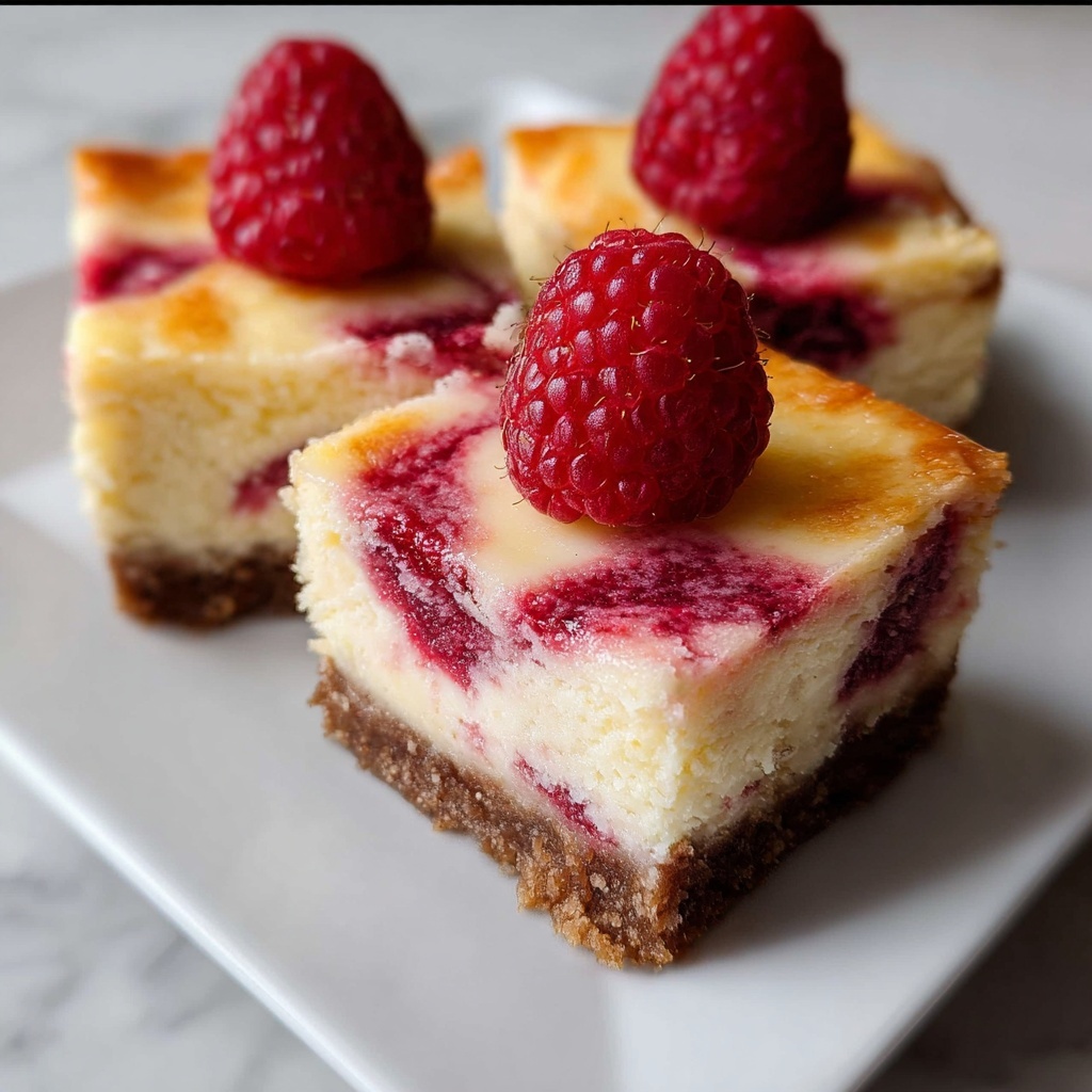 White Chocolate Raspberry Cheesecake Bars Recipe - Recipe Image