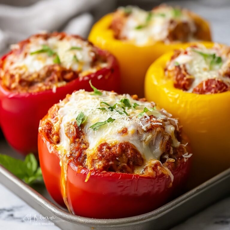Lasagna Stuffed Peppers for a Low-Carb Dinner Delight Recipe