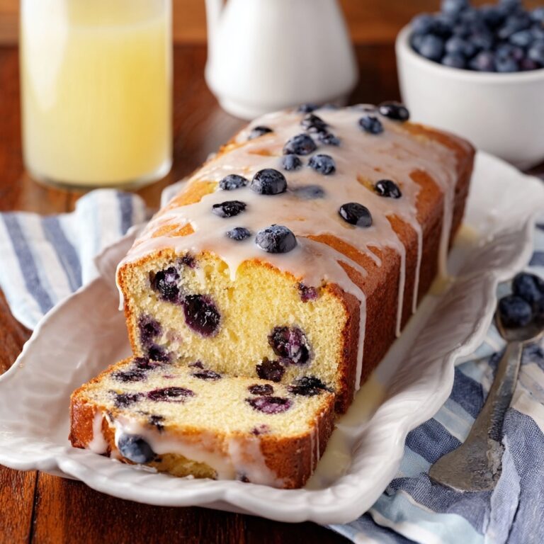 Blueberry Bread with Lemon Glaze Recipe