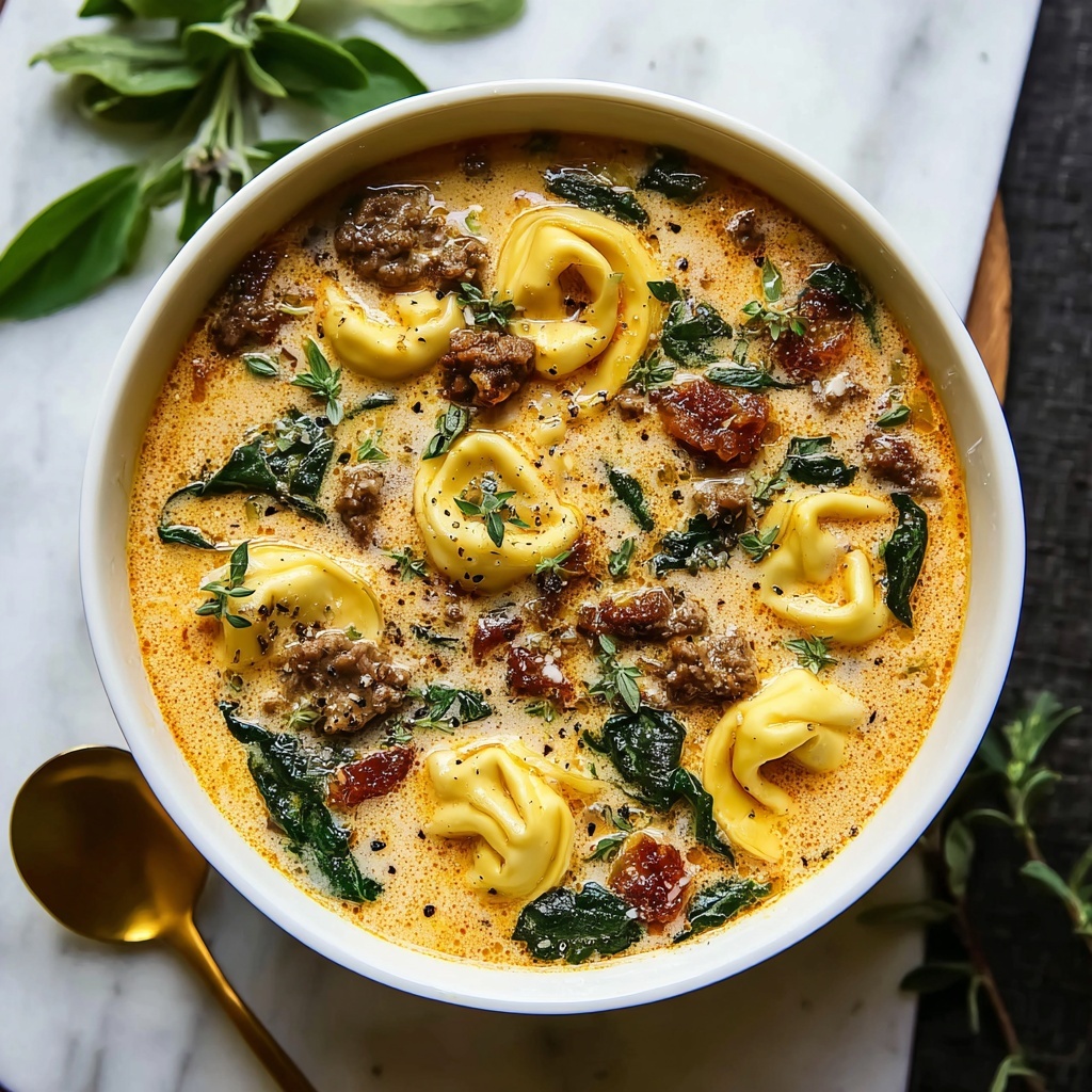 Hearty Sausage Tortellini Soup Recipe - Recipe Image