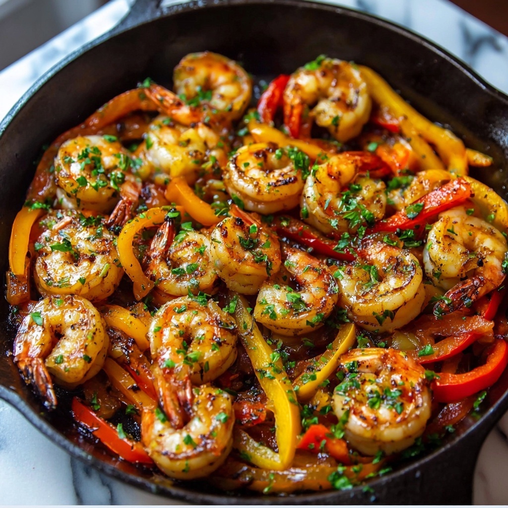 Shrimp Fajitas with Lime, Cajun Spices, and Cilantro Recipe - Recipe Image