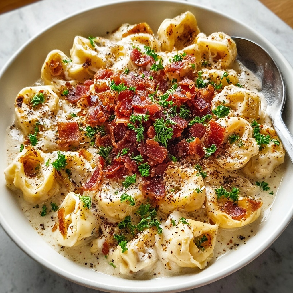 Creamy Tortellini Carbonara: A Delicious and Easy Recipe - Recipe Image