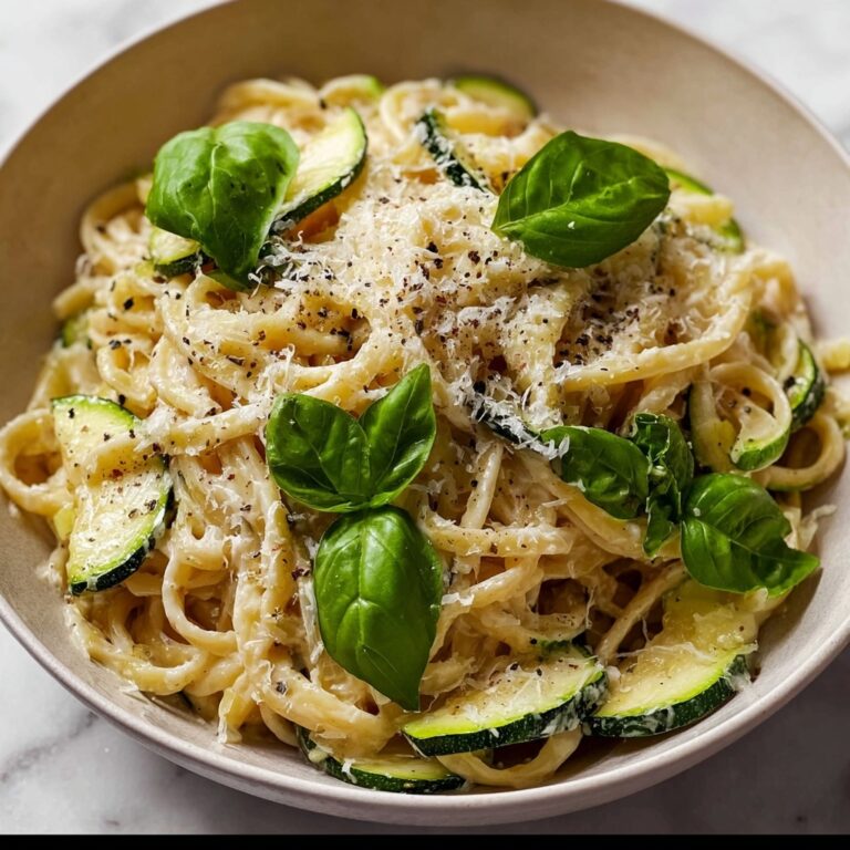 Lemon Basil Zucchini Pasta Alfredo Recipe