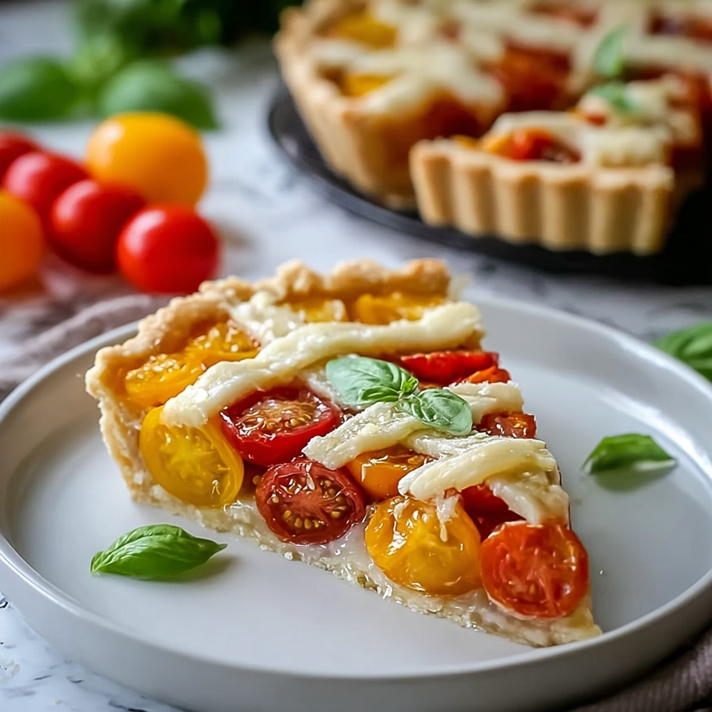 Savory Cherry Tomato Pie: A Summer Delight to Savor Recipe - Recipe Image