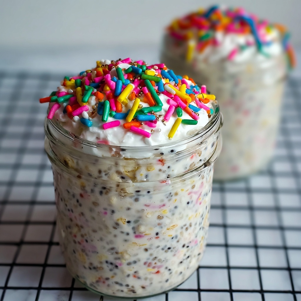 Birthday Cake Overnight Oats Recipe - Recipe Image