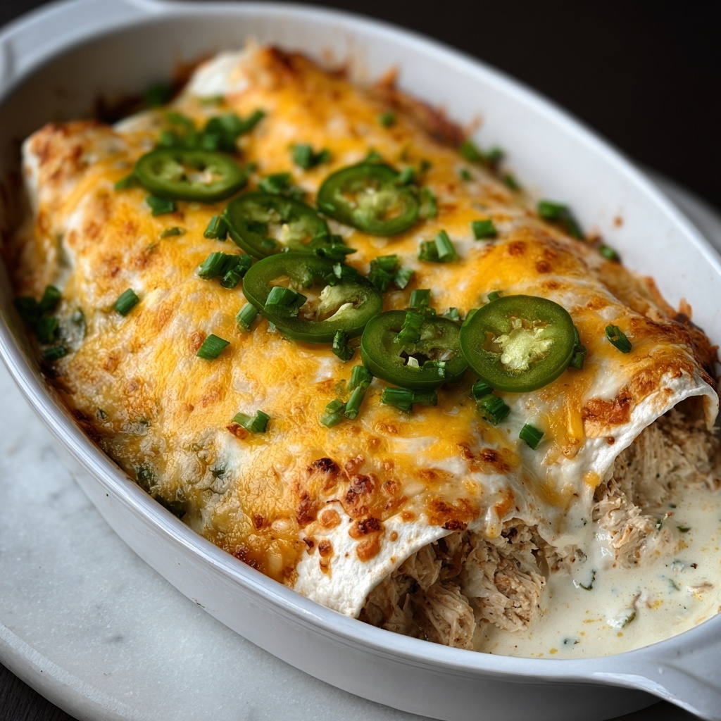 Jalapeño Popper Cheesy Chicken Enchiladas Recipe - Recipe Image