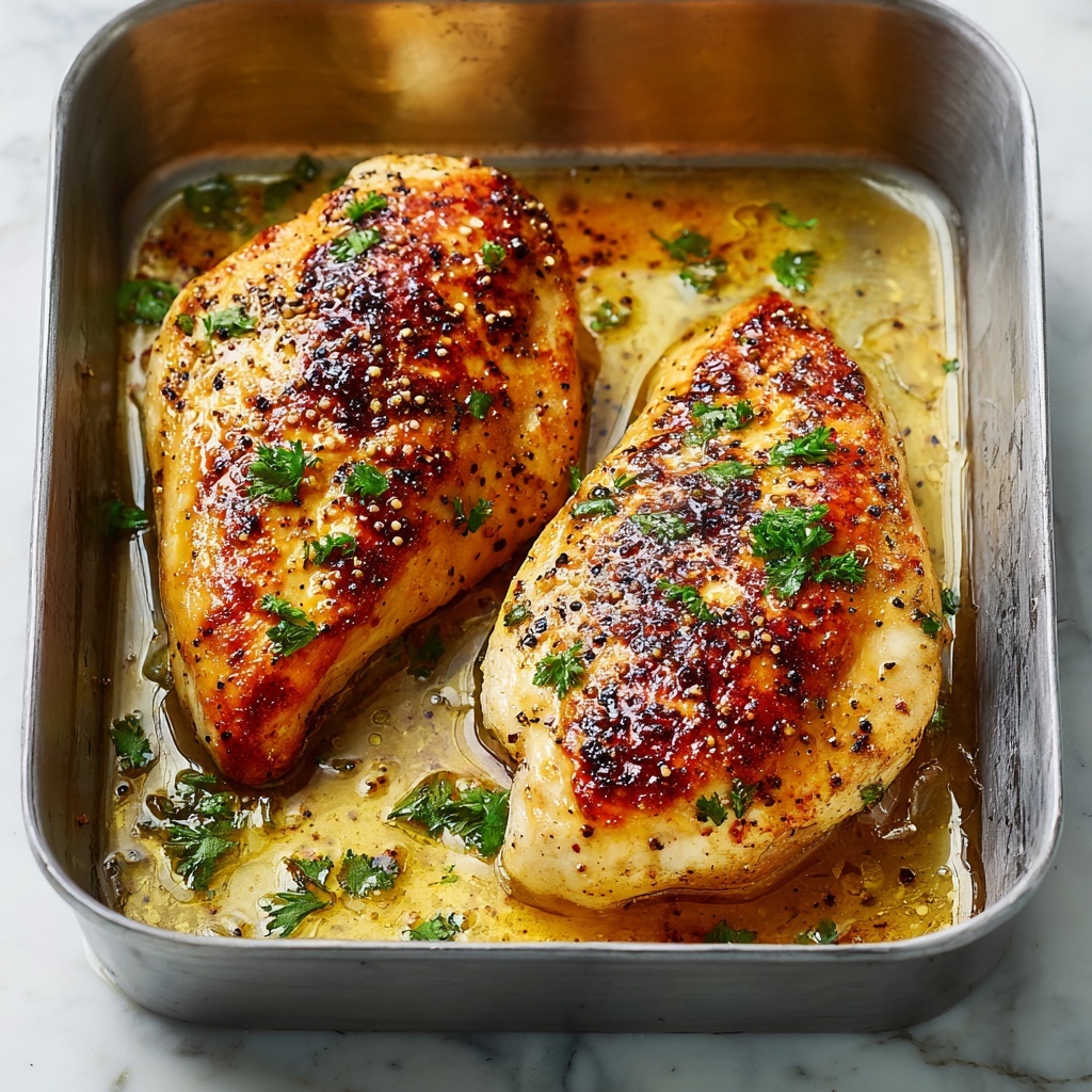 Baked Split Chicken Breast with Garlic, Paprika, and Crispy Skin Recipe - Recipe Image