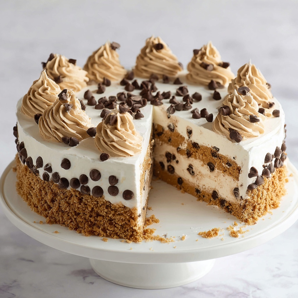 Chocolate Chip Cookie Ice Cream Cake Recipe - Recipe Image
