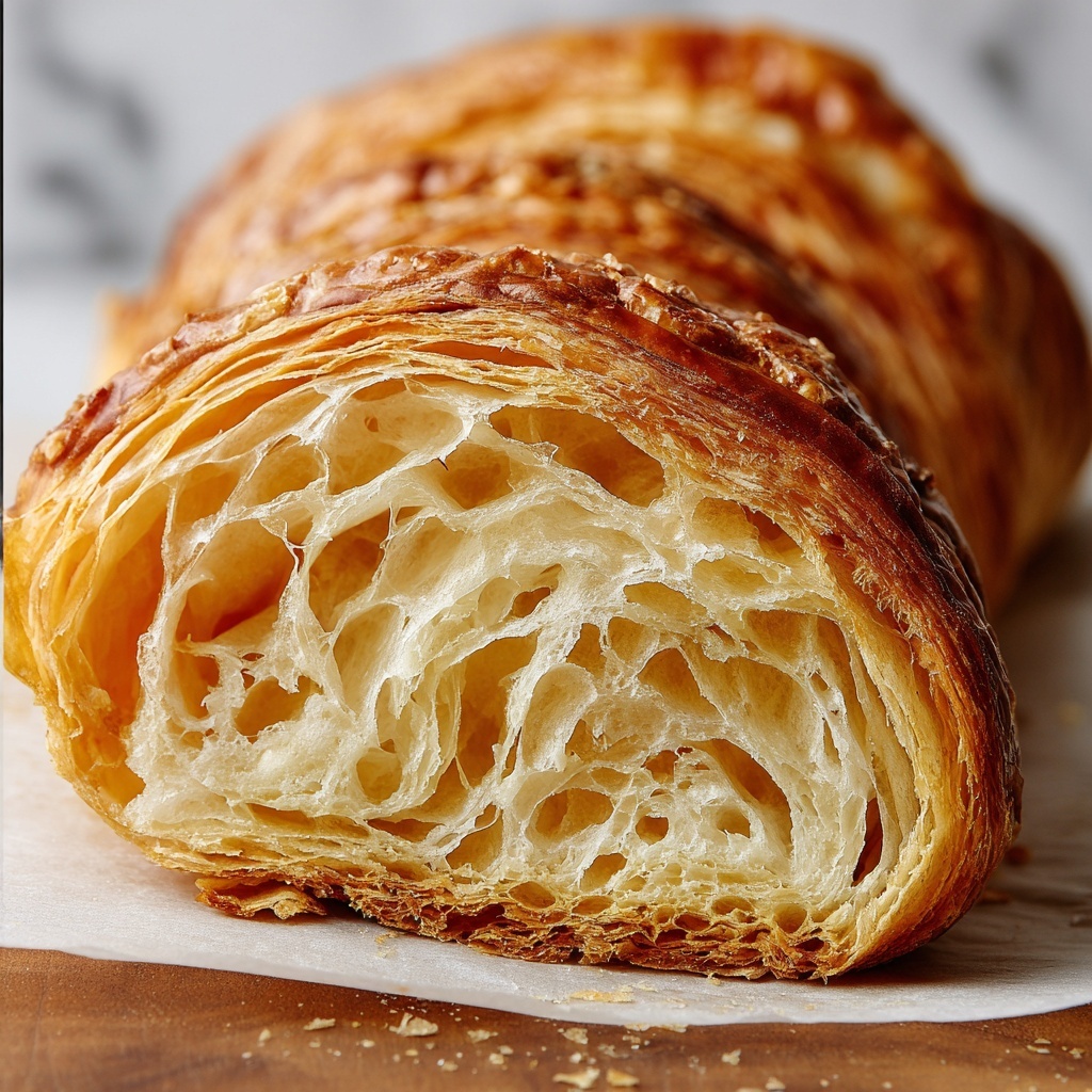 Flaky Sourdough Croissant Bread Recipe - Recipe Image