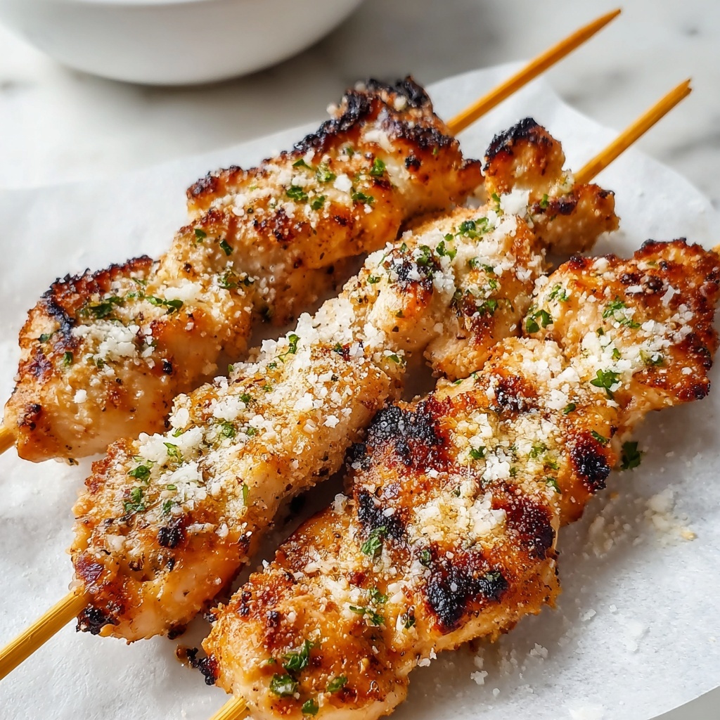 Ranch Garlic Parmesan Chicken Skewers Recipe - Recipe Image
