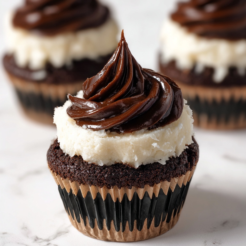Chocolate Cheesecake Cupcakes with Whipped Ganache Frosting Recipe - Recipe Image