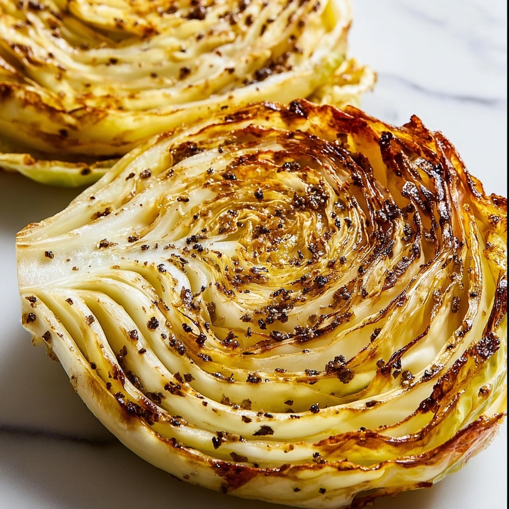 Oven-Roasted Cabbage Steaks with Garlic and Olive Oil Recipe - Recipe Image