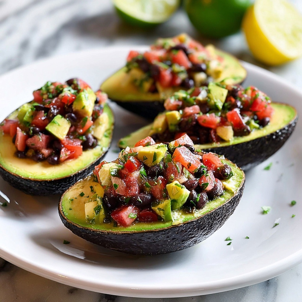 Cowboy Caviar Stuffed Avocados Recipe - Recipe Image