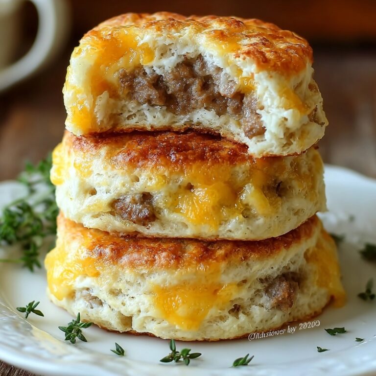 Sausage Cheese Butter Swim Biscuits: Flaky Bliss Awaits! Recipe